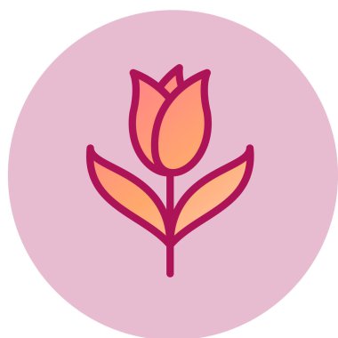 Lale Web simgesi, vektör illüstrasyonu