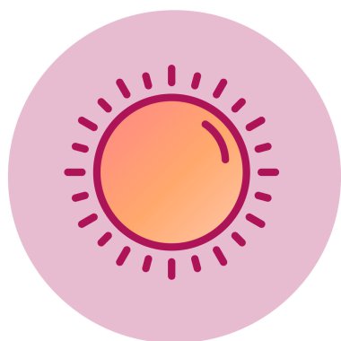 Güneş simgesi, vektör çizim web