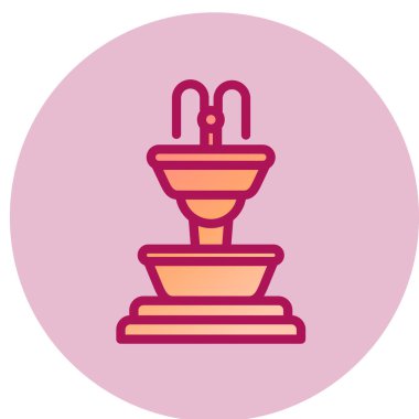 Çeşme web simgesi, vektör çizim