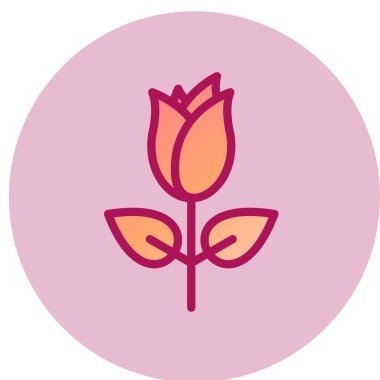 Gül web simgesi, vektör çizim