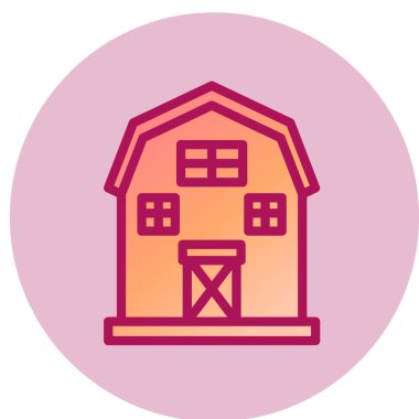 Barn ağ simgesi, vektör illüstrasyonu