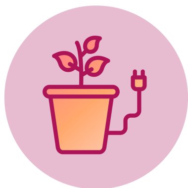 Bio Enerji Ağı simgesi, vektör illüstrasyonu