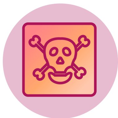 Tehlike web simgesi, vektör illüstrasyonu