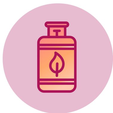 Bio Gaz web simgesi, vektör illüstrasyonu