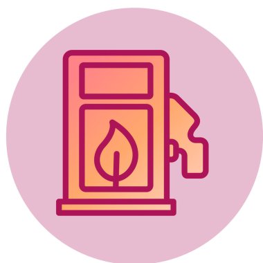 Eko Gaz web simgesi, vektör illüstrasyonu