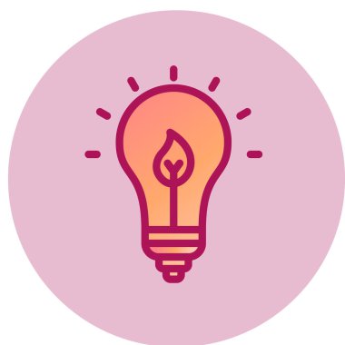 Eko Ampul Ağı simgesi, vektör illüstrasyonu