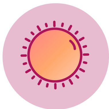 Güneş simgesi, vektör çizim web