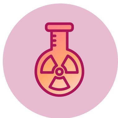 Nükleer ağ simgesi, vektör illüstrasyonu