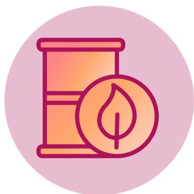 Eco Barrel web simgesi, vektör illüstrasyonu