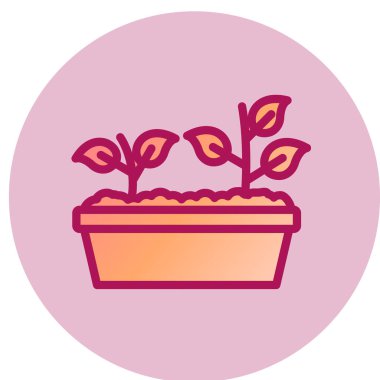 Eco Sprout web simgesi, vektör illüstrasyonu