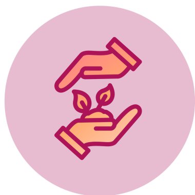 Çevre dostu ağ simgesi, vektör illüstrasyonu