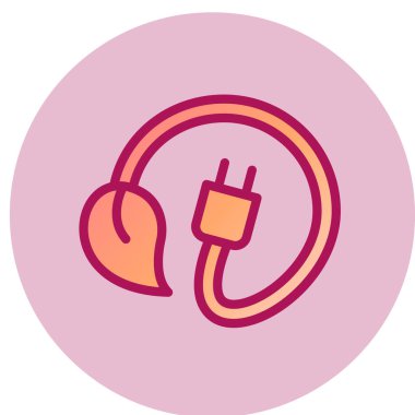 Eko Eklenti Ağ simgesi, vektör illüstrasyonu