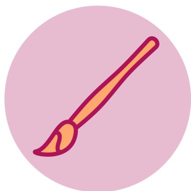 fırça ağ simgesi, vektör illüstrasyonu