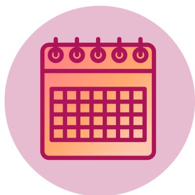 Takvim web simgesi, vektör çizim