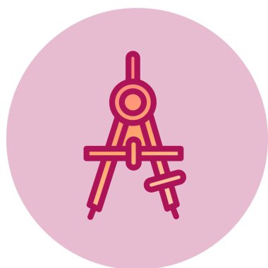 Web simgesi, vektör çizim pusula