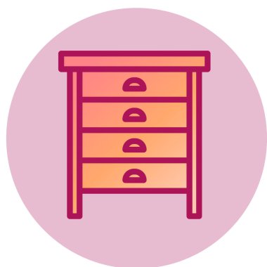 Çekmece web simgesi, vektör çizim