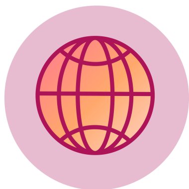 dünya web simgesi, vektör illüstrasyonu