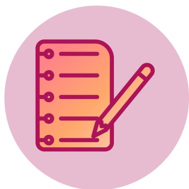 Not defteri web simgesi, vektör çizim