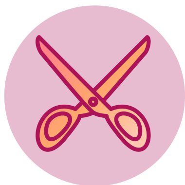 Makas web simgesi, vektör çizim