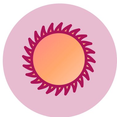 Güneş simgesi, vektör çizim web