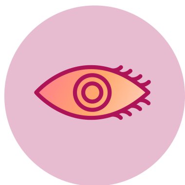 Vision basit simgesi, vektör illüstrasyonu 