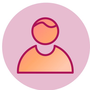 Kullanıcı basit simgesi, vektör illüstrasyonu 