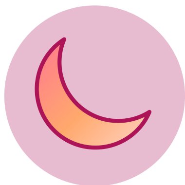 ay basit simgesi, vektör çizim 