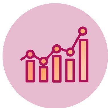 İstatistikler basit simge, vektör illüstrasyonu 
