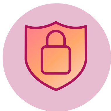 SSL basit simge, vektör illüstrasyonu 