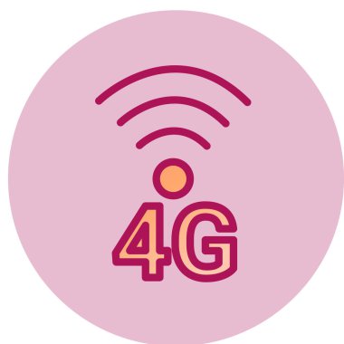 4G simple icon, vector  illustration 