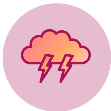 Yıldırım basit simgesi, vektör çizim 