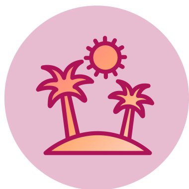 Ada simgesi, vektör illüstrasyonu 