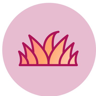 Çimen basit simgesi, vektör illüstrasyonu 