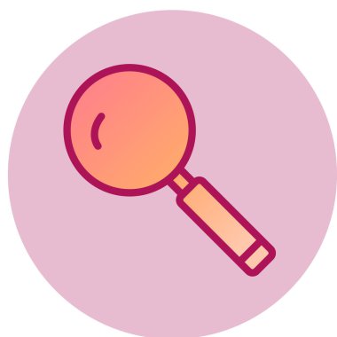 Arama basit simgesi, vektör çizim 