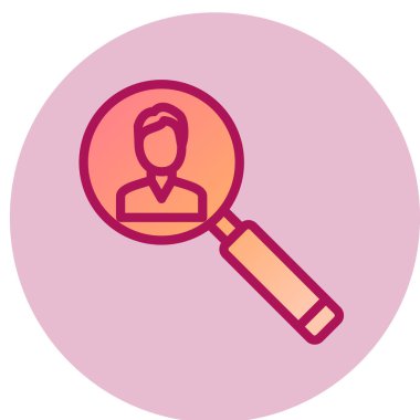 Kullanıcı basit simgesi, vektör illüstrasyonu ara 