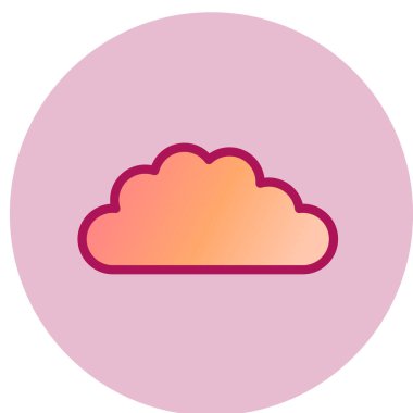 bulut basit simgesi, vektör çizim 