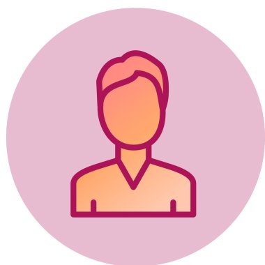 Profil basit simgesi, vektör illüstrasyonu 