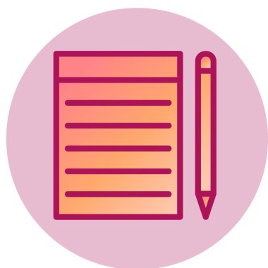 Not basit simgesini, vektör çizim 