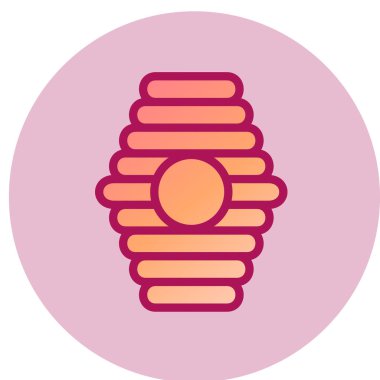 Arı kovanı simgesi, vektör illüstrasyonu 