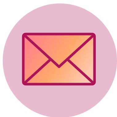 ileti basit simgesi, vektör çizim 