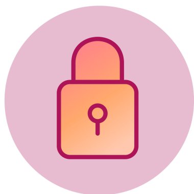 Basit simge, vektör illüstrasyonunu kilitle 