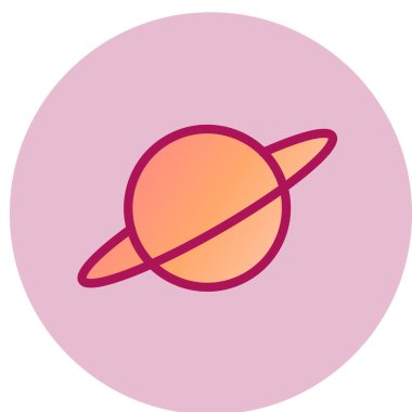 gezegen basit simgesi, vektör çizim 