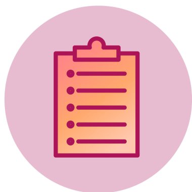 Basit simge, vektör illüstrasyonunu listele 