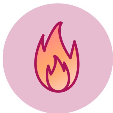 basit kutsal kişilerin resmi, vektör çizim ateş 