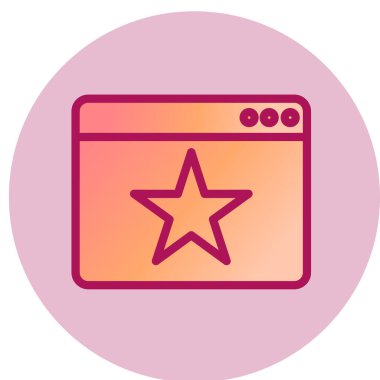 Favori basit simge, vektör illüstrasyonu 