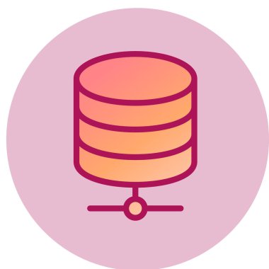 veri depolama basit simgesi, vektör çizim 