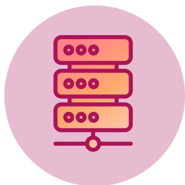 veri depolama basit simgesi, vektör çizim 