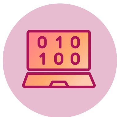 Basit simge kodlanıyor, vektör illüstrasyonu 