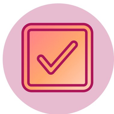 Basit simge, vektör illüstrasyonunu tamamla 