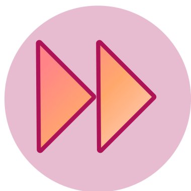 Basit simge, vektör illüstrasyonunu ileri al 